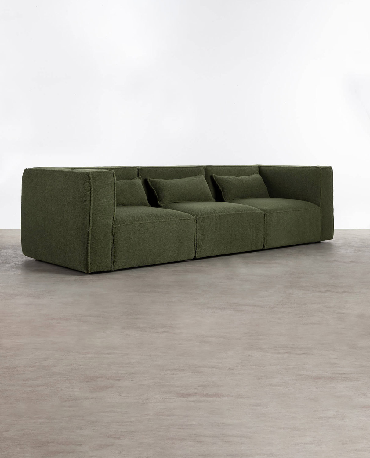 Modulares Sofa 3-Teilig mit 2 Ecksesseln aus Bouclé Stoff Kilhe, Galeriebild 2