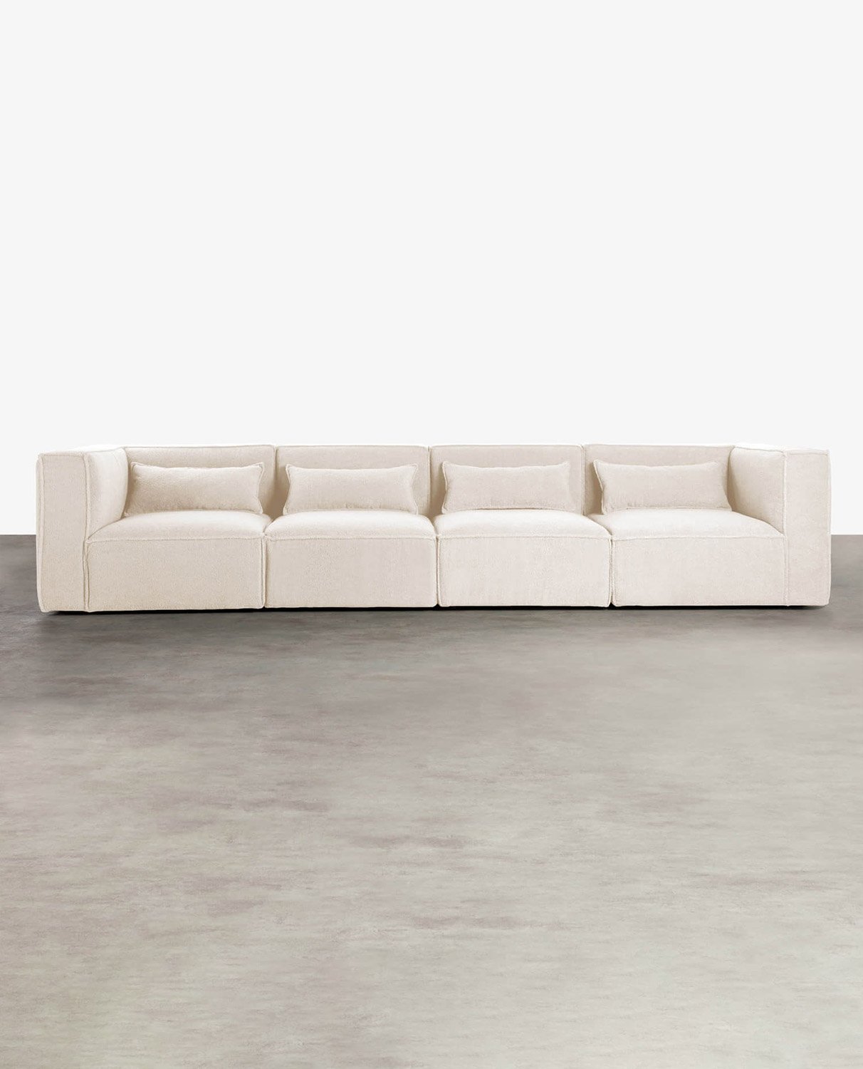 Modulares Sofa 4-Teilig mit 2 Ecksessel aus Bouclé Stoff Kilhe, Galeriebild 2