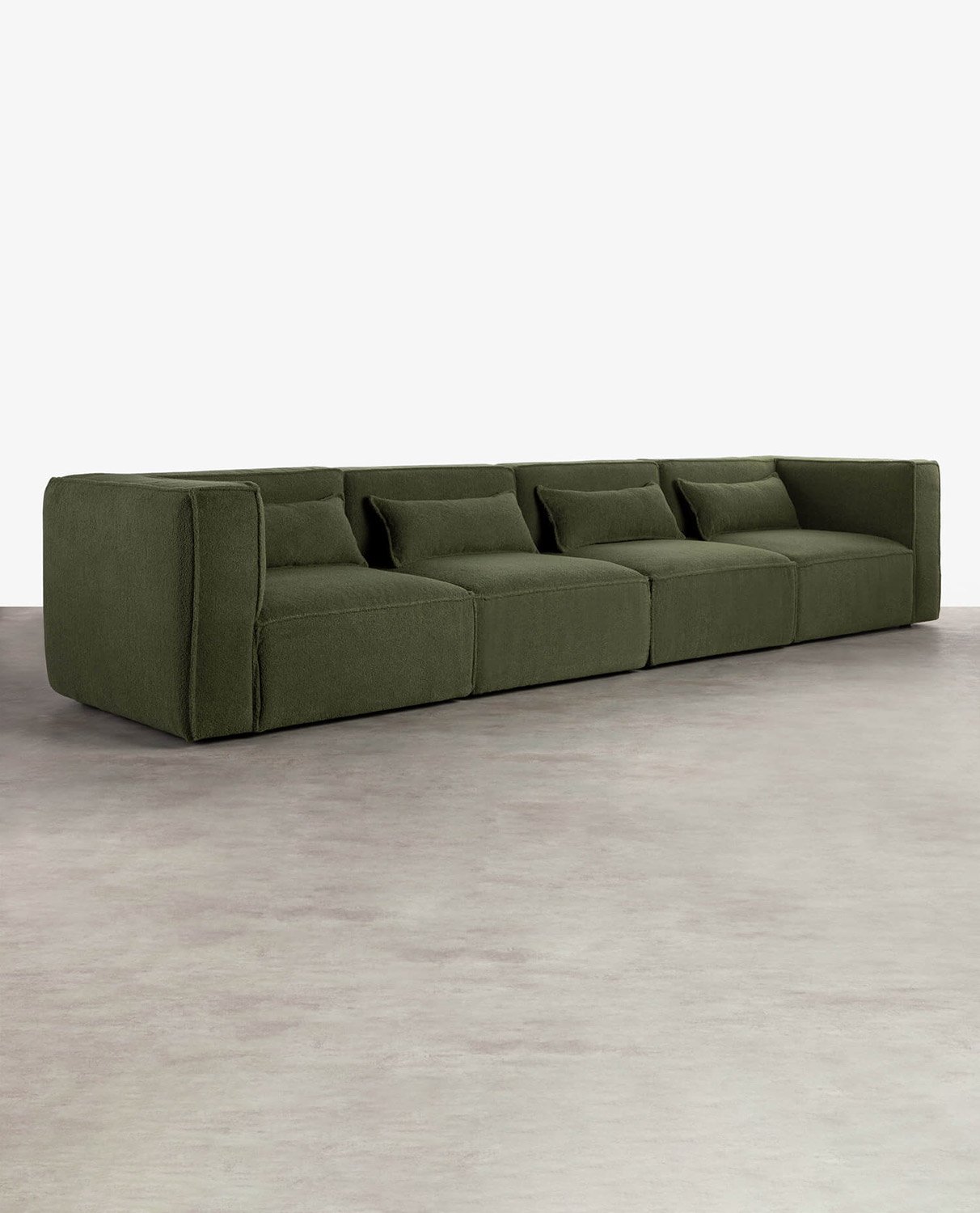 Modulares Sofa 4-Teilig mit 2 Ecksessel aus Bouclé Stoff Kilhe, Galeriebild 2