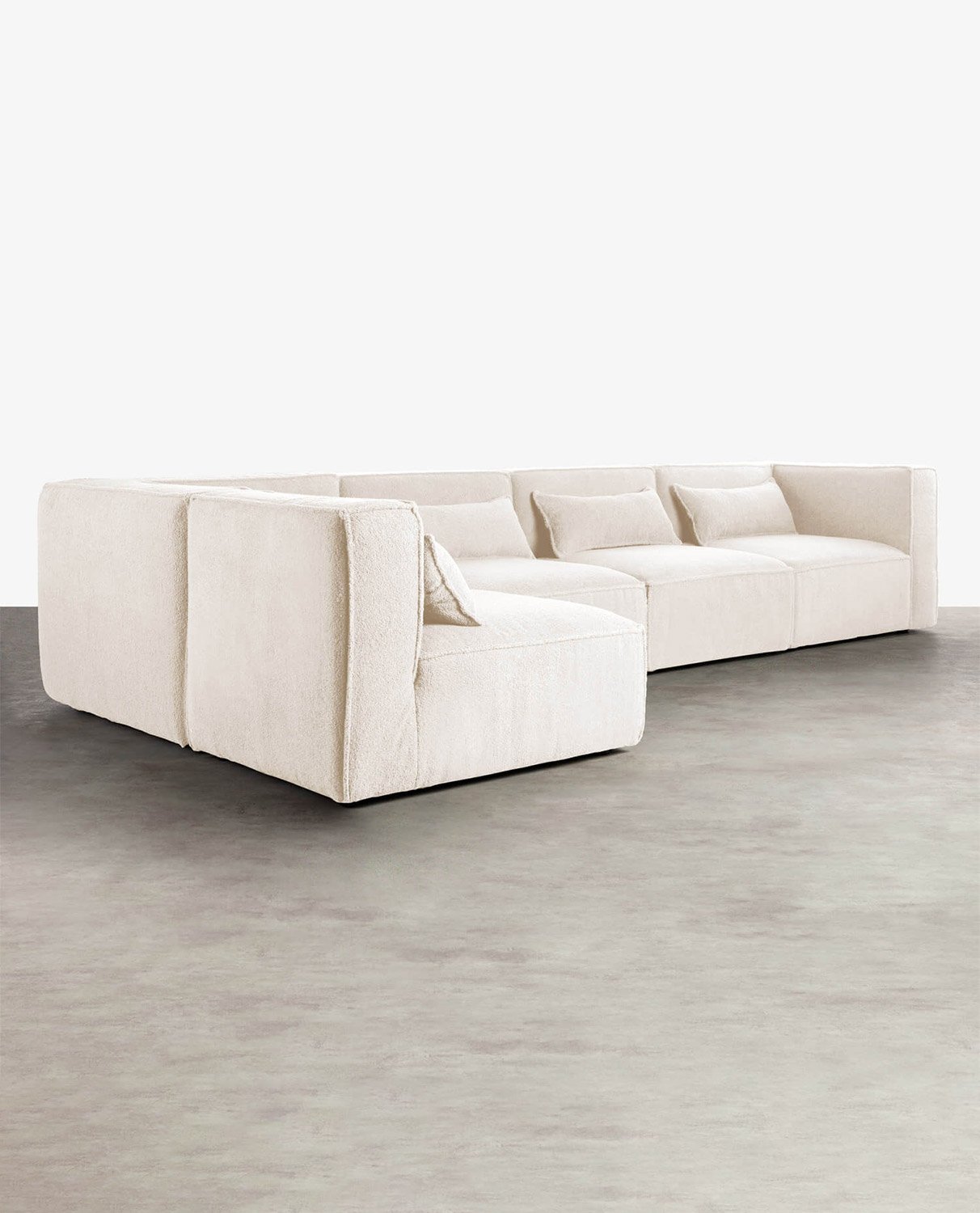 Modulares Sofa 5-Teilig mit 2 Ecksesseln aus Bouclé Stoff Kilhe, Galeriebild 2