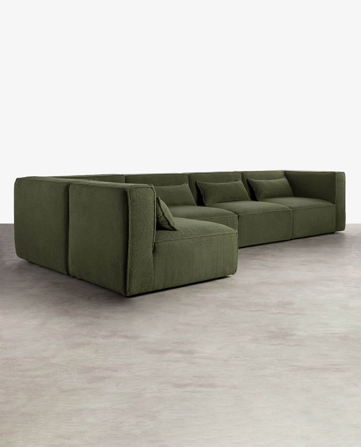 Modulares Sofa 5-Teilig mit 2 Ecksesseln aus Bouclé Stoff Kilhe, Galeriebild 2