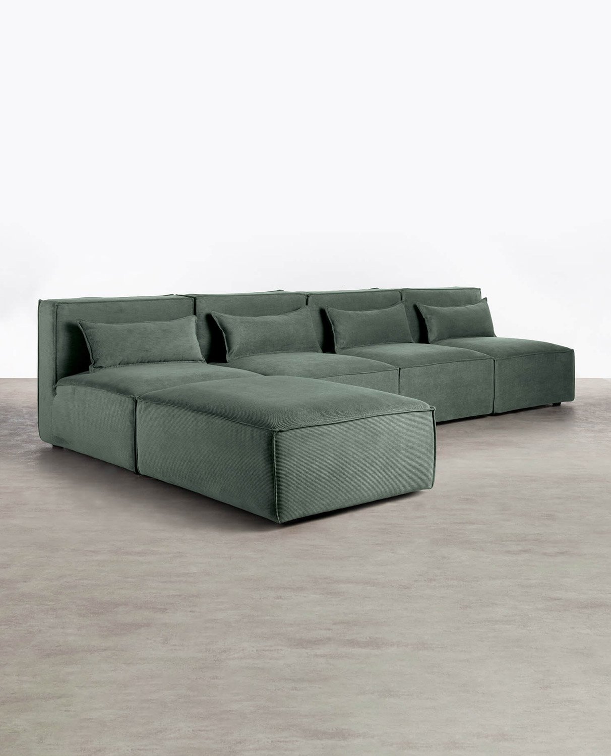 Modulares Sofa 4-Teilig mit Pouf aus Kord Kilhe, Galeriebild 2