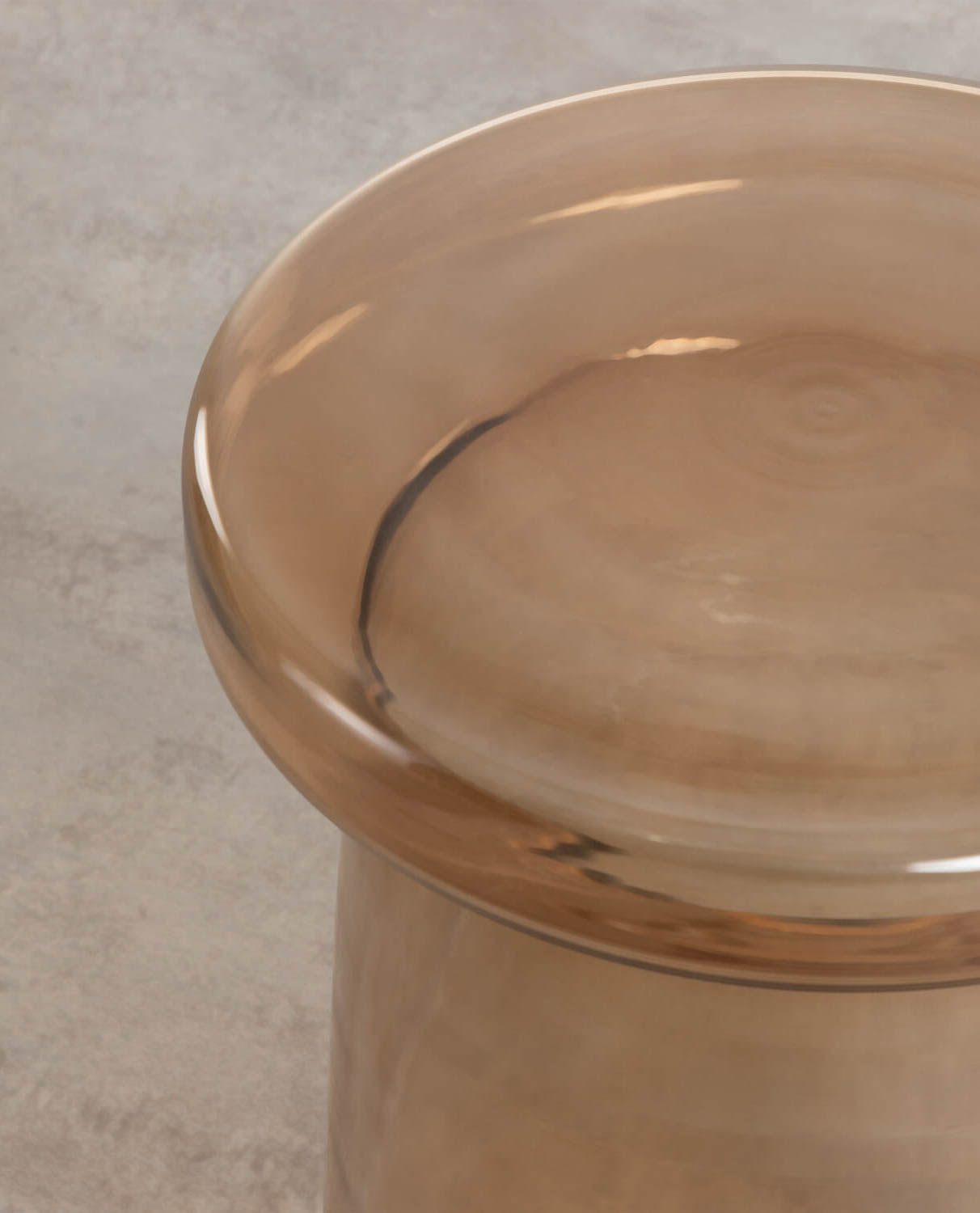 Runder Beistelltisch aus Glas (Ø35 cm) Palmira, Galeriebild 2