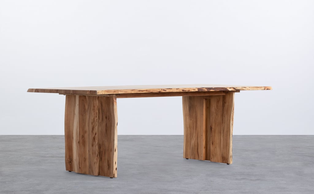 Rechteckiger Esstisch aus Akazienholz (220x102 cm) Aris