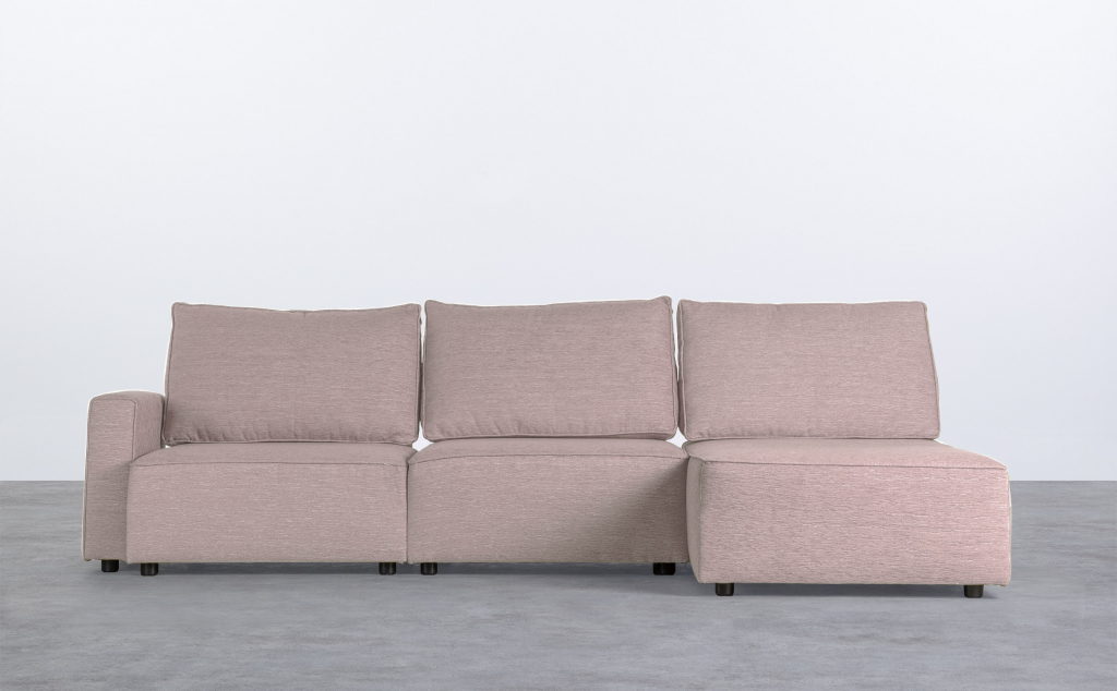 Modulares Chaise Longue Sofa mit 2 Sesseln und 1 Armlehne Alma Confort