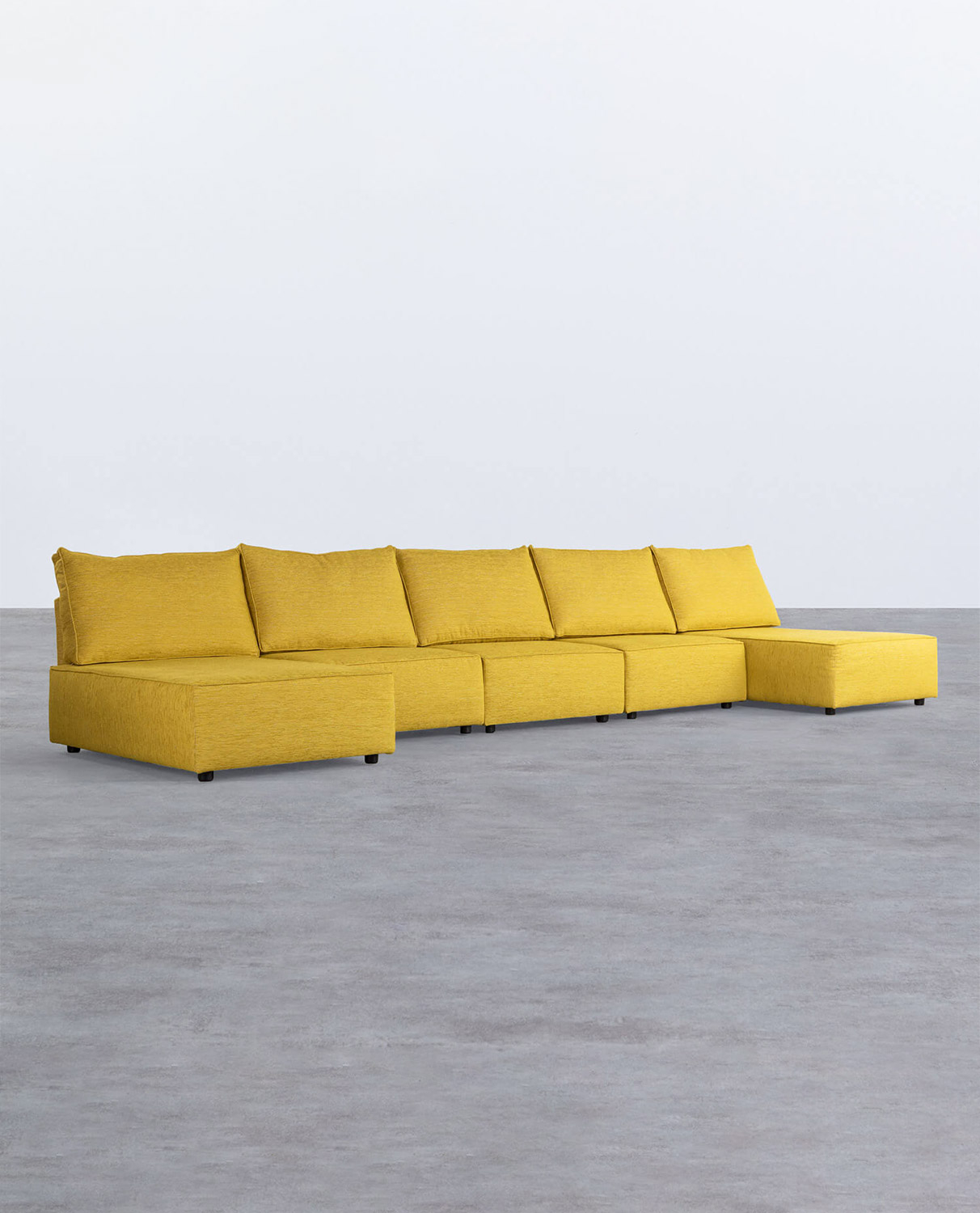 Modulares Doppel Chaise Longue Sofa mit 3 Sesseln Alma Confort