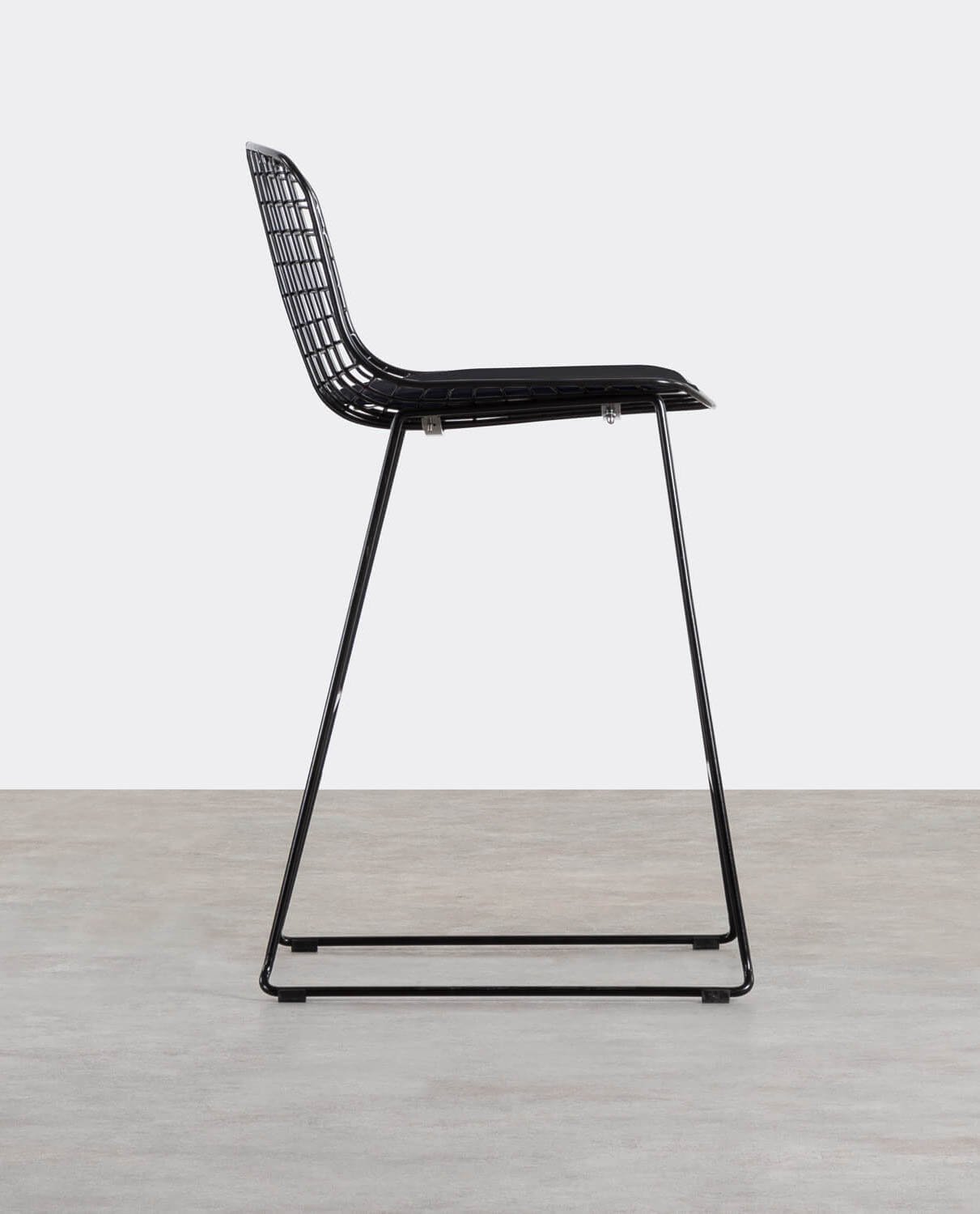Hoher Metallhocker (66 cm) Aras mit niedriger Rückenlehne , Galeriebild 2