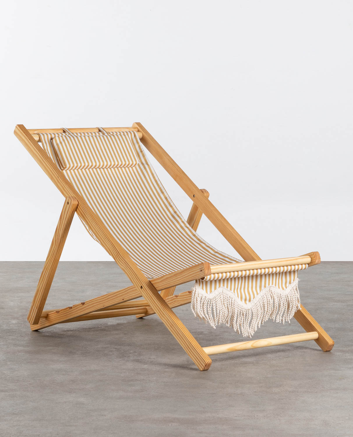 Liege-Hängematte aus Stoff und Holz Capri, Galeriebild 1
