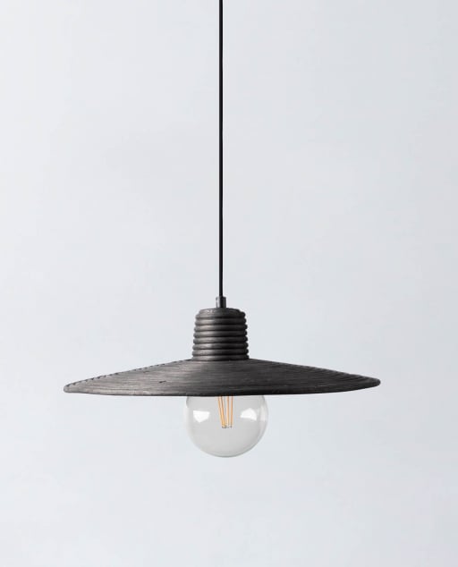 Deckenleuchte aus Metall und Rattan (Ø46 cm) Molly