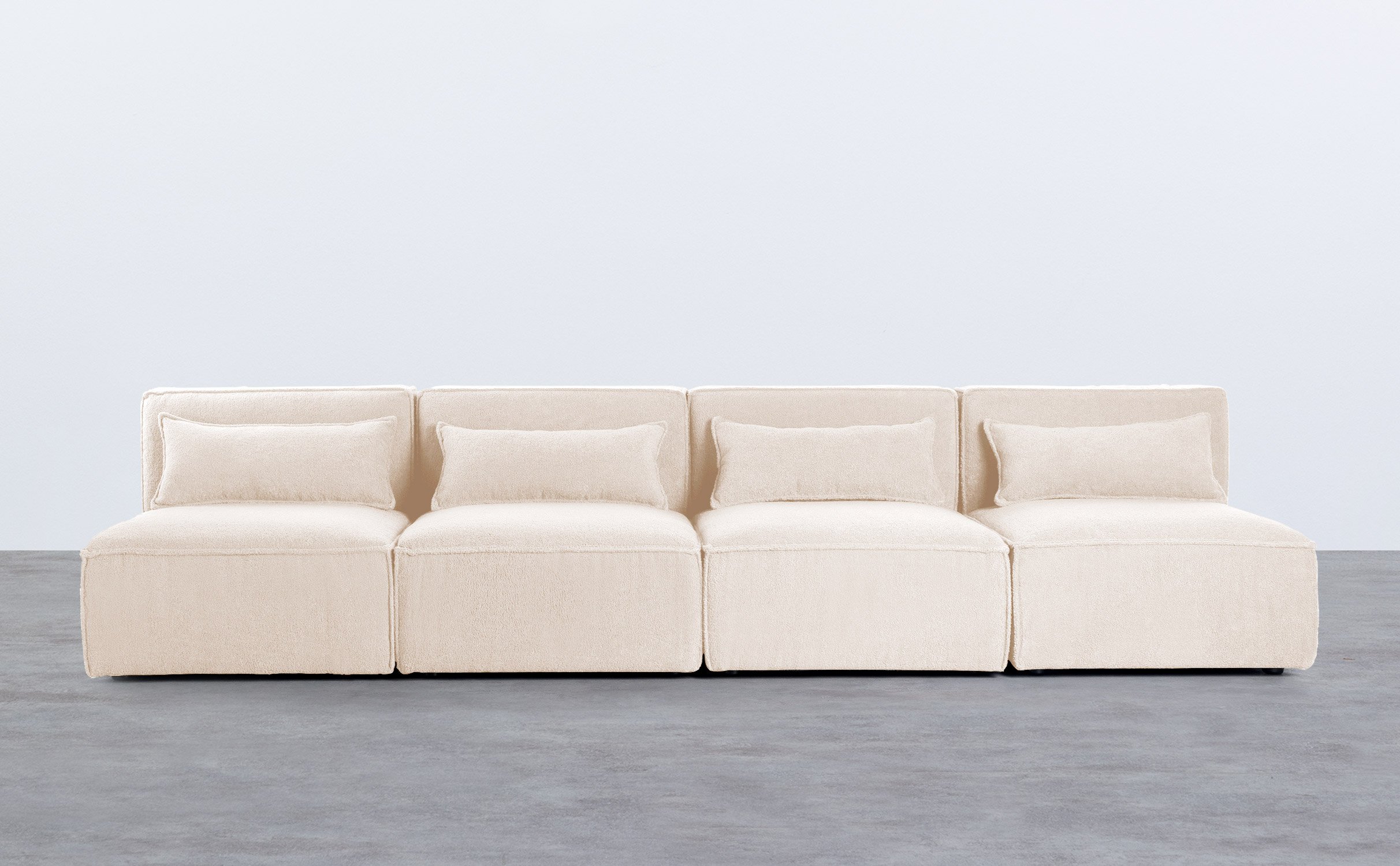 Modulares Sofa 4-Teilig aus Bouclé Stoff Kilhe, Galeriebild 1