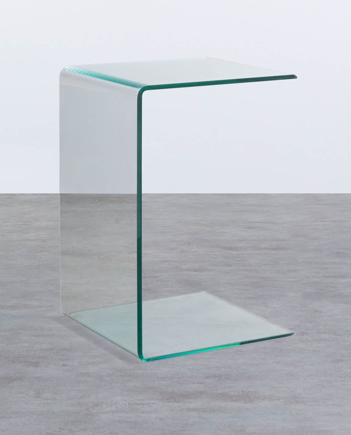 Beistelltisch Quadratisch aus gehärtetem  Glas (40x40 cm) Elem, Galeriebild 2