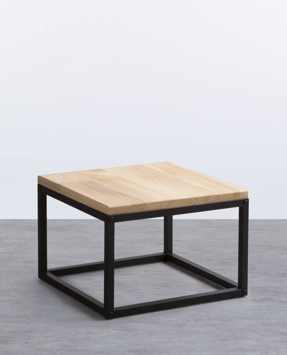 Couchtisch Quadratisch aus Holz und Metall (40x40 cm) Ferro, Galeriebild 1