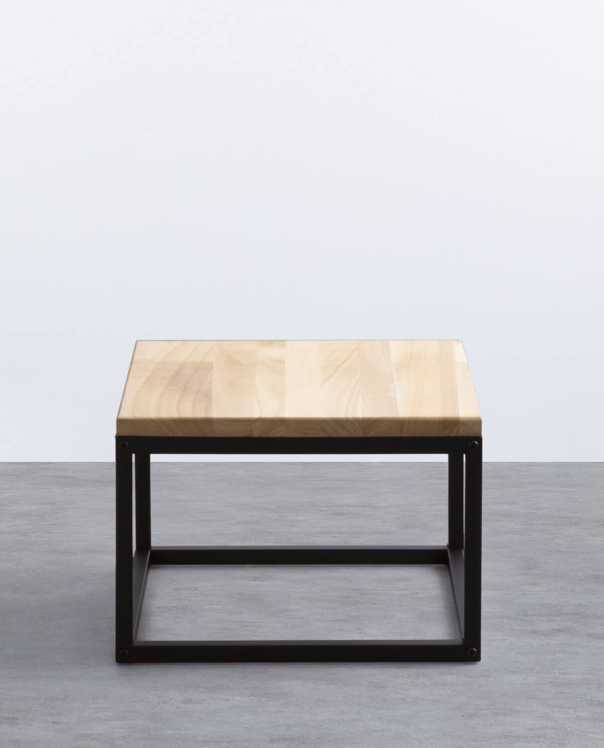 Couchtisch Quadratisch aus Holz und Metall (40x40 cm) Ferro, Galeriebild 2