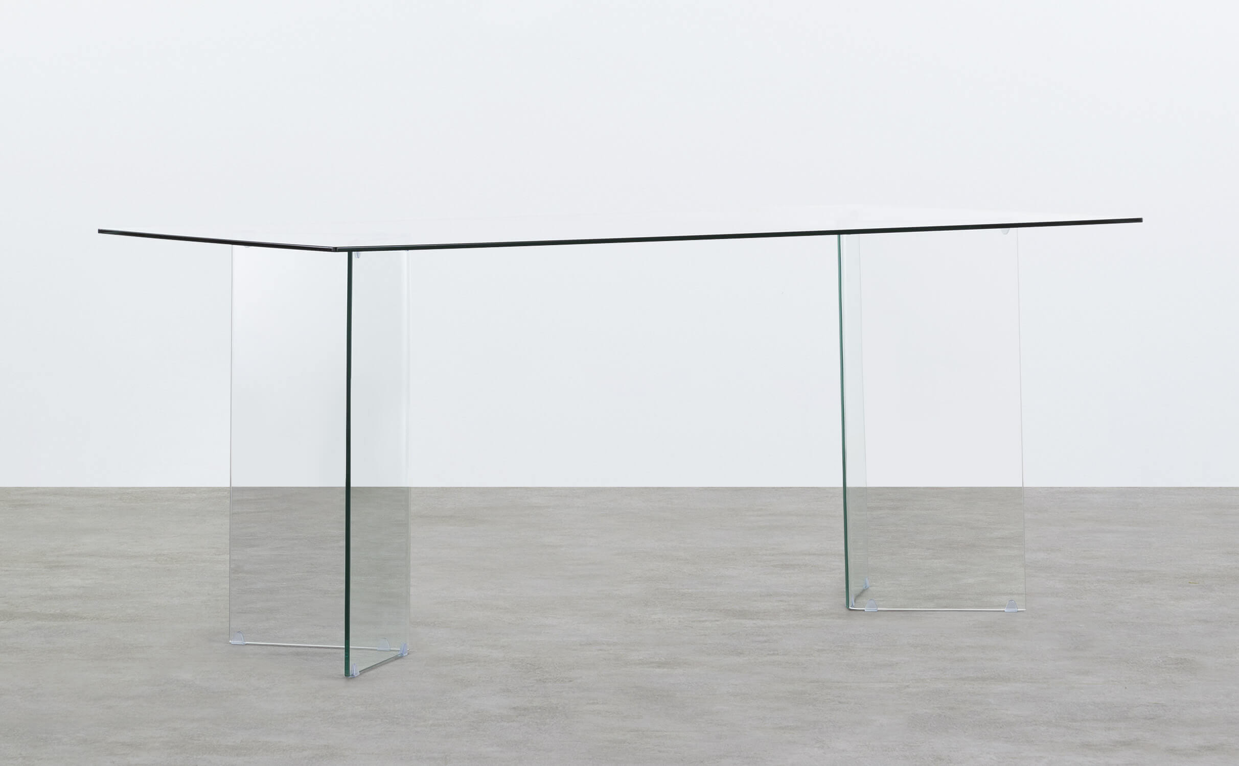 Rechteckiger Esstisch aus gehärtetem Glas (180x90 cm) Kamil, Galeriebild 1