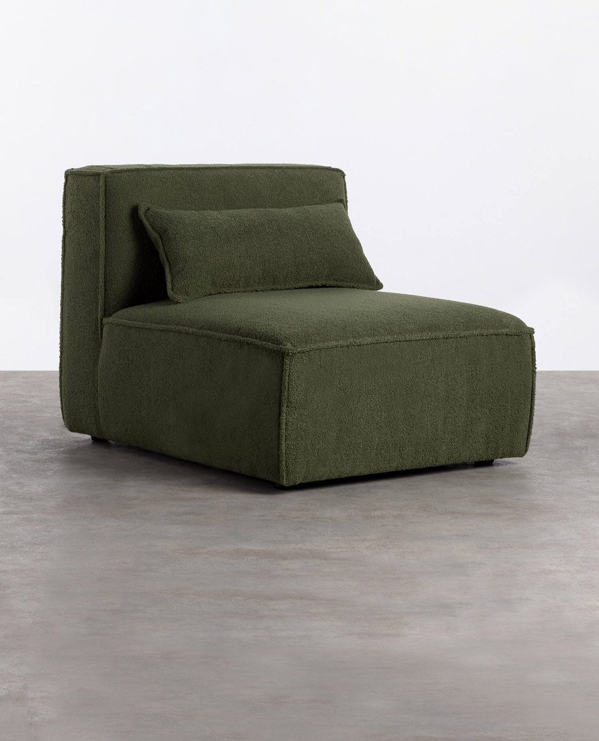 Modulares Sofa 2-Teilig mit Pouf aus Bouclé Stoff Kilhe, Galeriebild 2