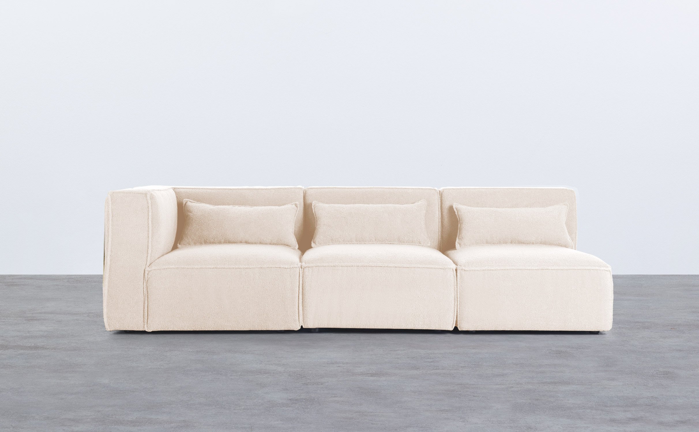 Modulares Sofa 3-Teilig mit 2 Sesseln aus Bouclé Stoff Kilhe, Galeriebild 1