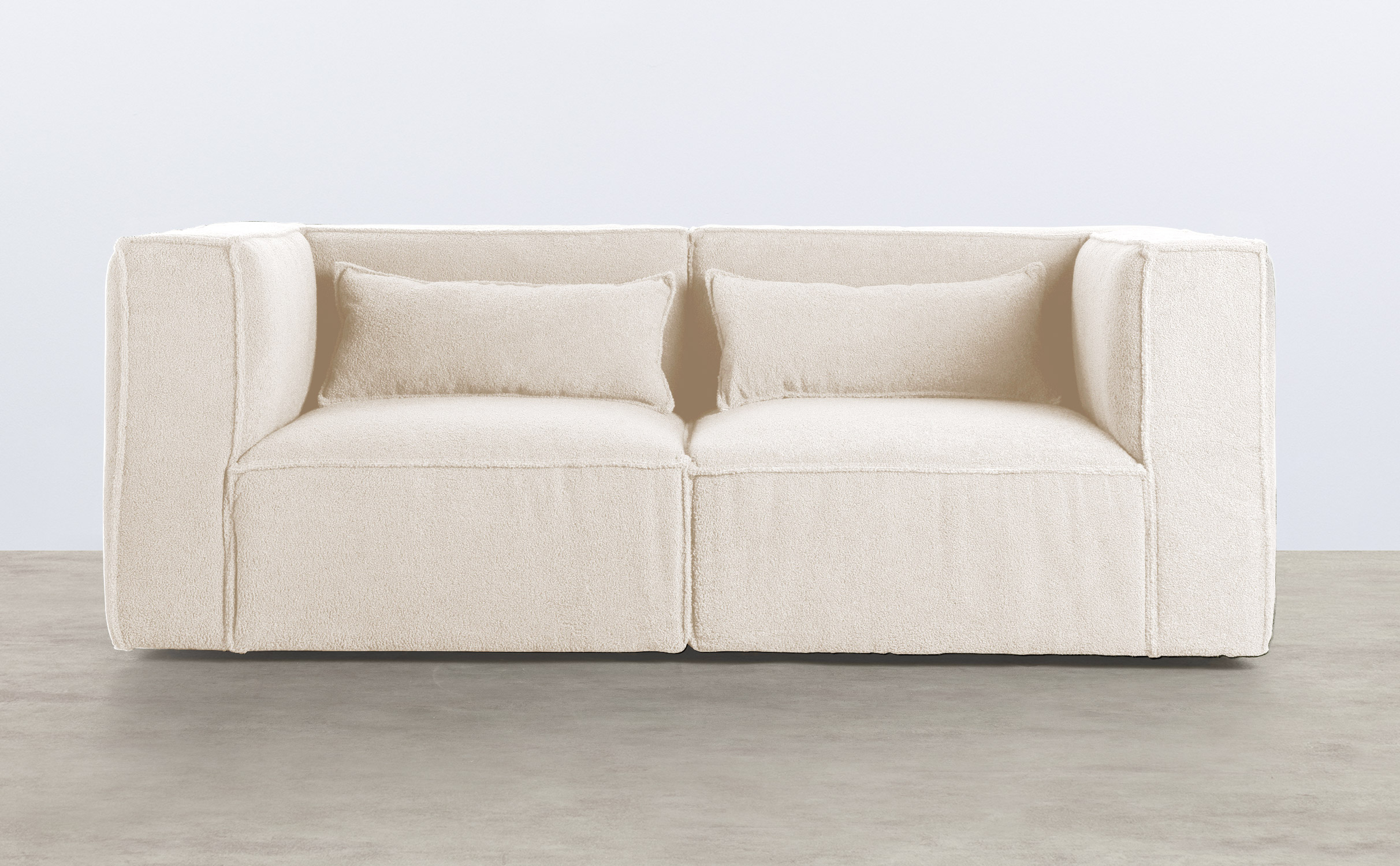 Modulares Sofa 2-Teilig mit Eckteilen aus Bouclé Stoff Kilhe, Galeriebild 1