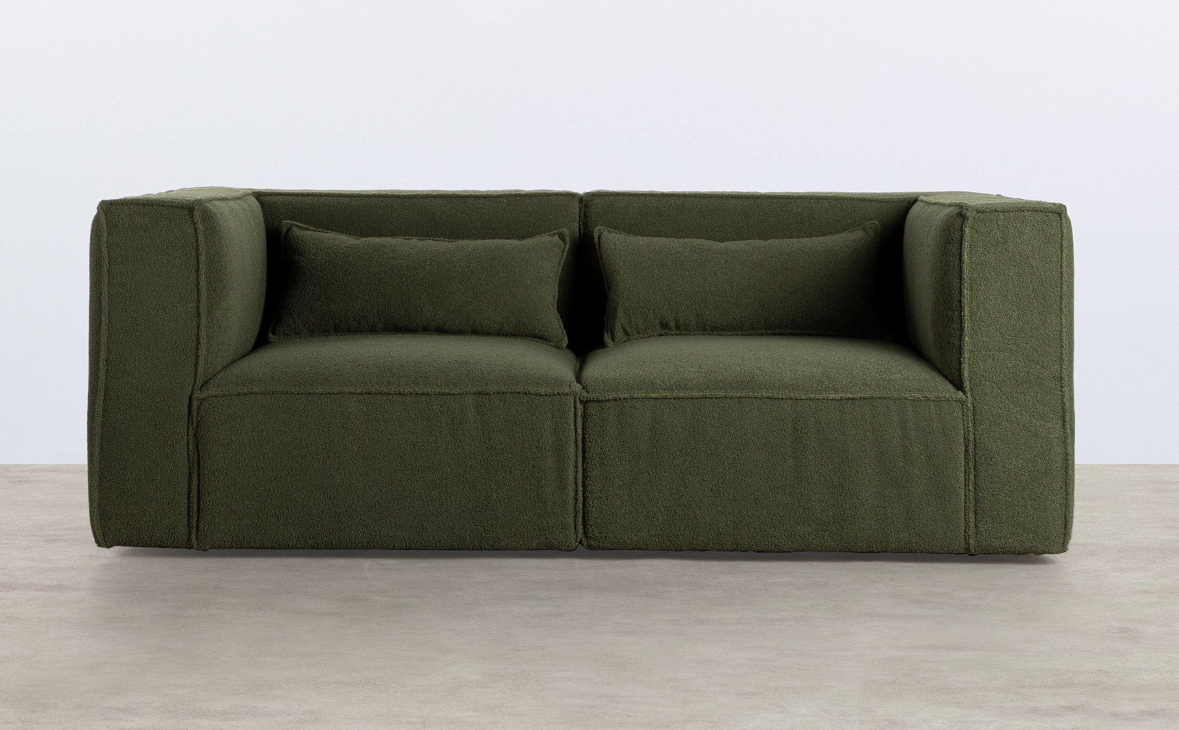 Modulares Sofa 2-Teilig mit Eckteilen aus Bouclé Stoff Kilhe, Galeriebild 1