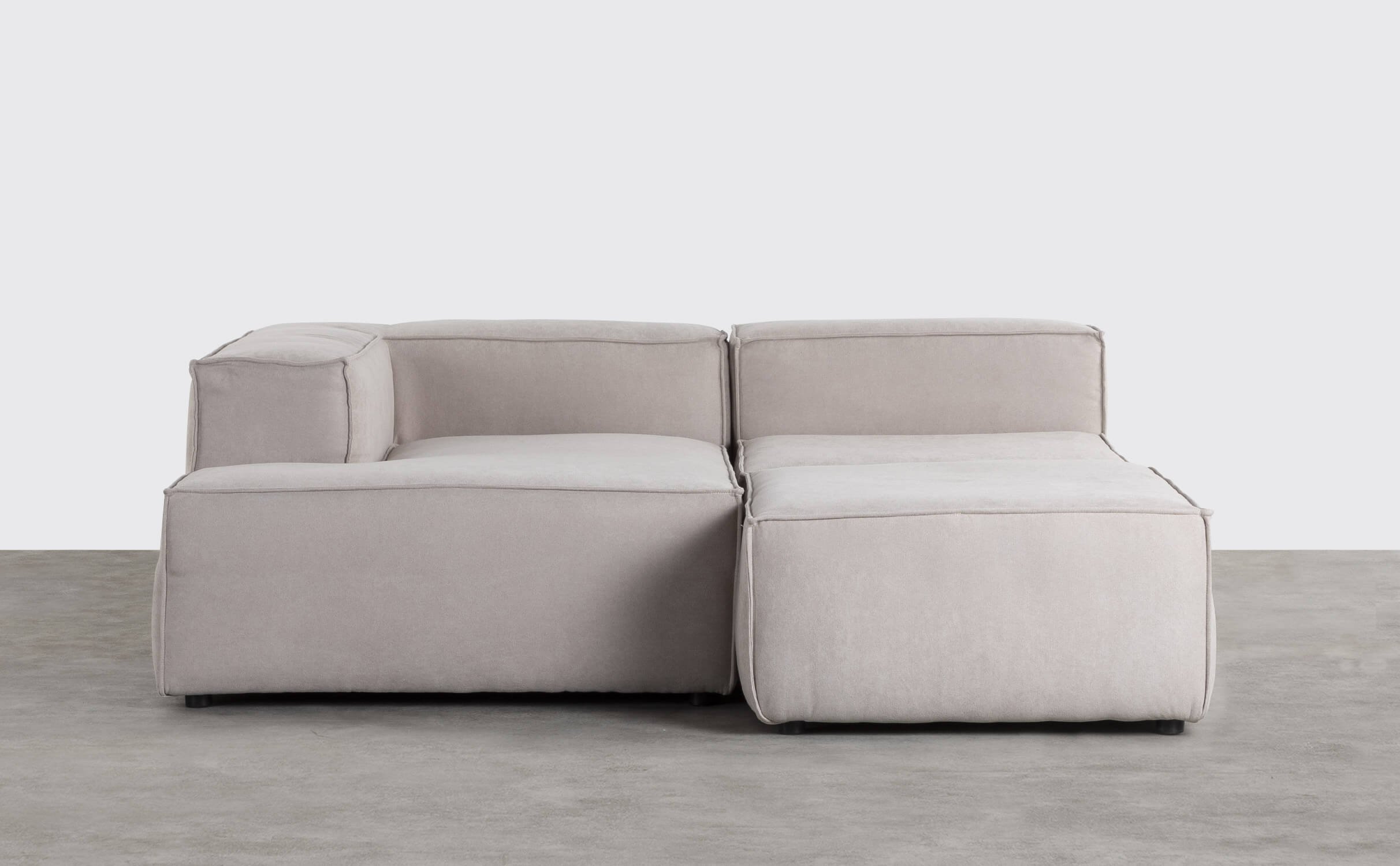 3 Stück Modular Sofa Chaise Longue und Sessel mit Stoff Puff Jordan XL, Galeriebild 1
