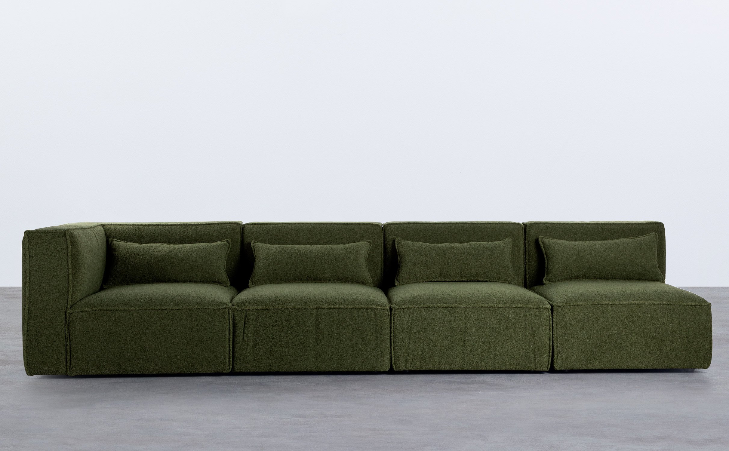 Modulares Sofa 4-Teilig mit 3 Sesseln aus Bouclé Stoff Kilhe, Galeriebild 1