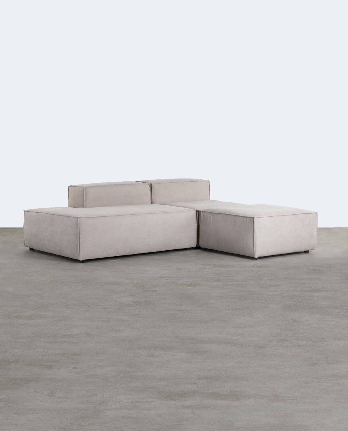 Jordan XL 3-tlg. modulares Sofa, Sessel und Diwan mit Pouf aus Stoff, Galeriebild 2