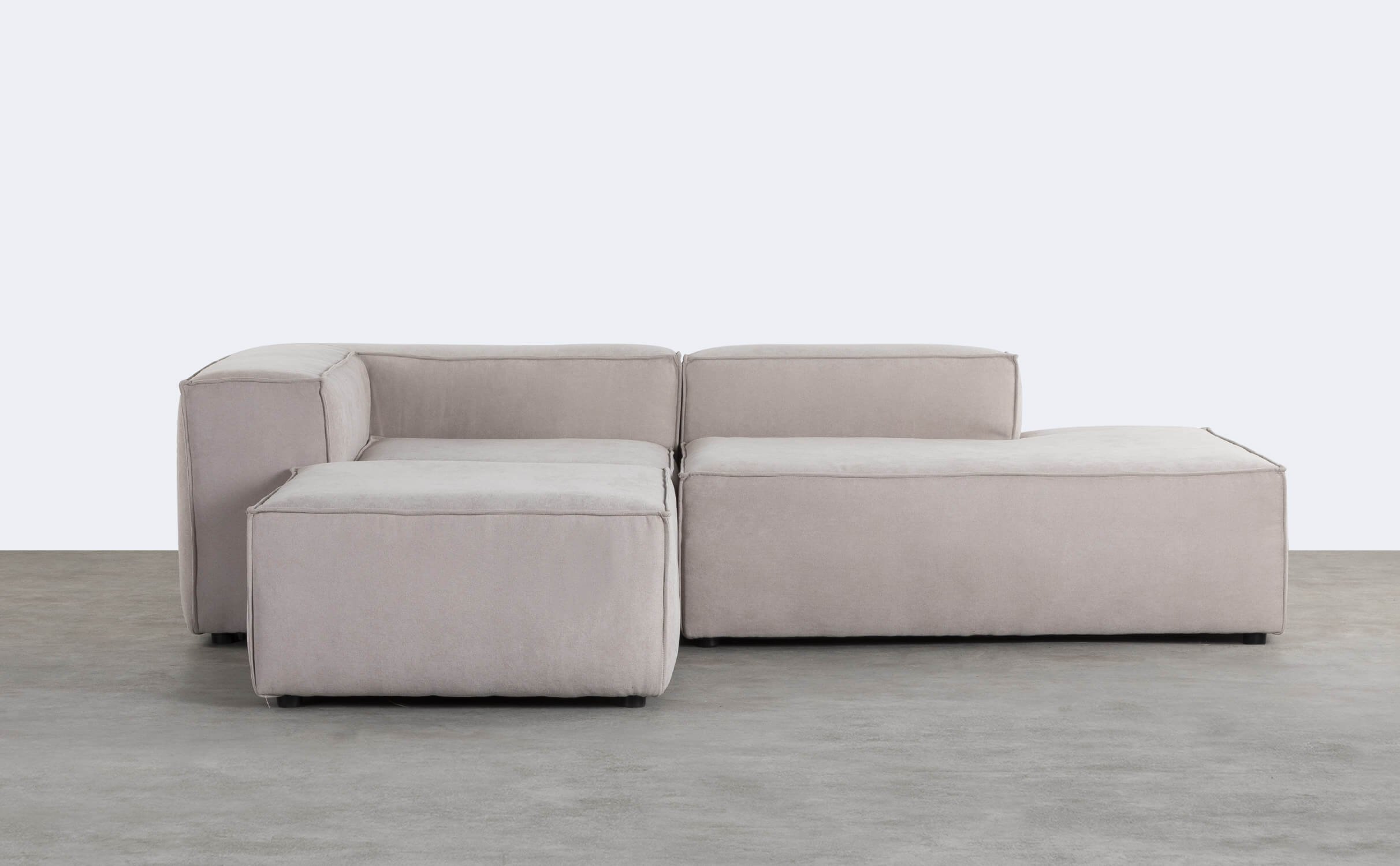 3 Stück Modular Sofa Ecksessel und Diwan mit Stoff Puff Jordan XL, Galeriebild 1
