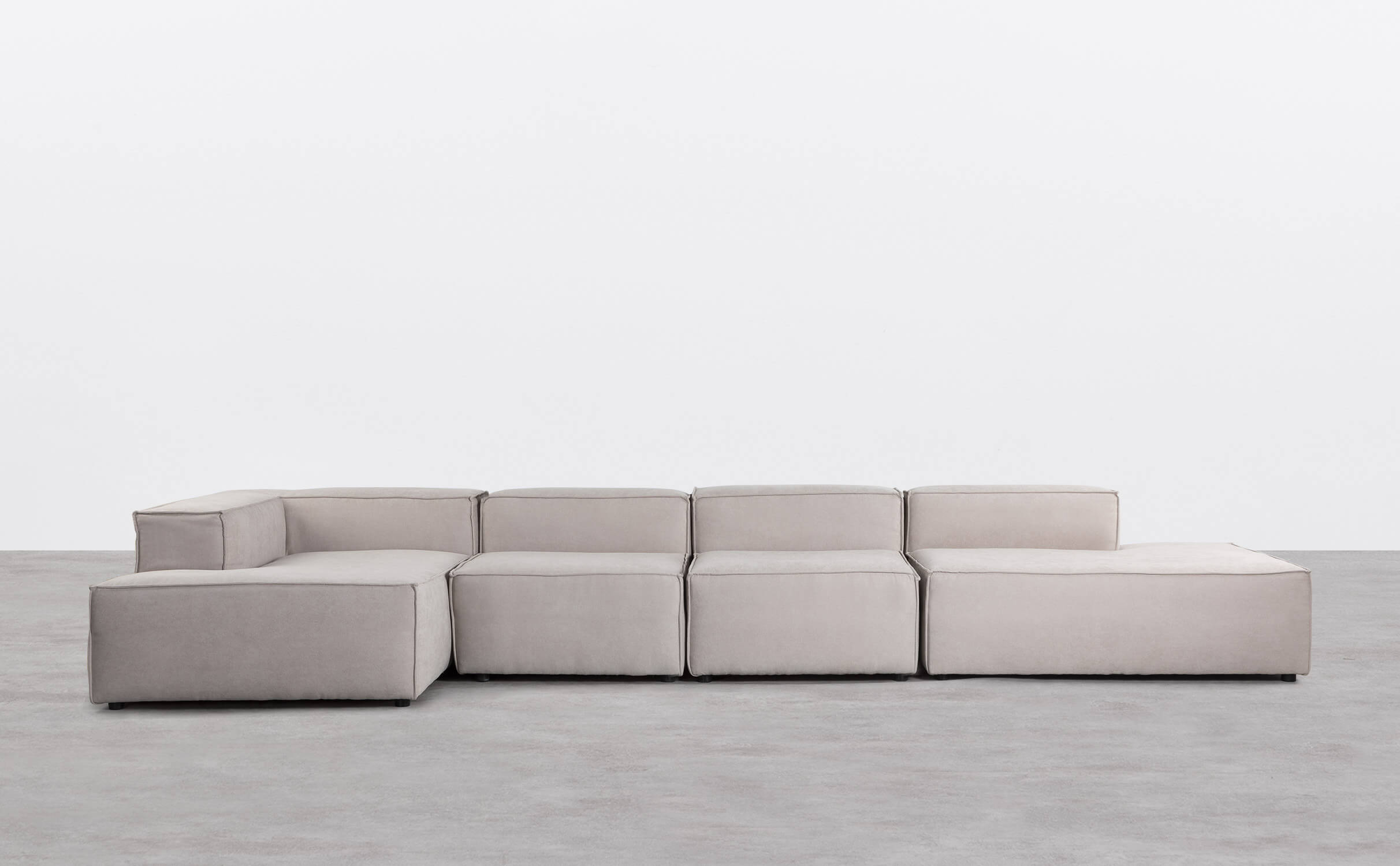 4-teiliges modulares Sofa mit Chaiselongue und Stoffdiwan Jordan XL, Galeriebild 1