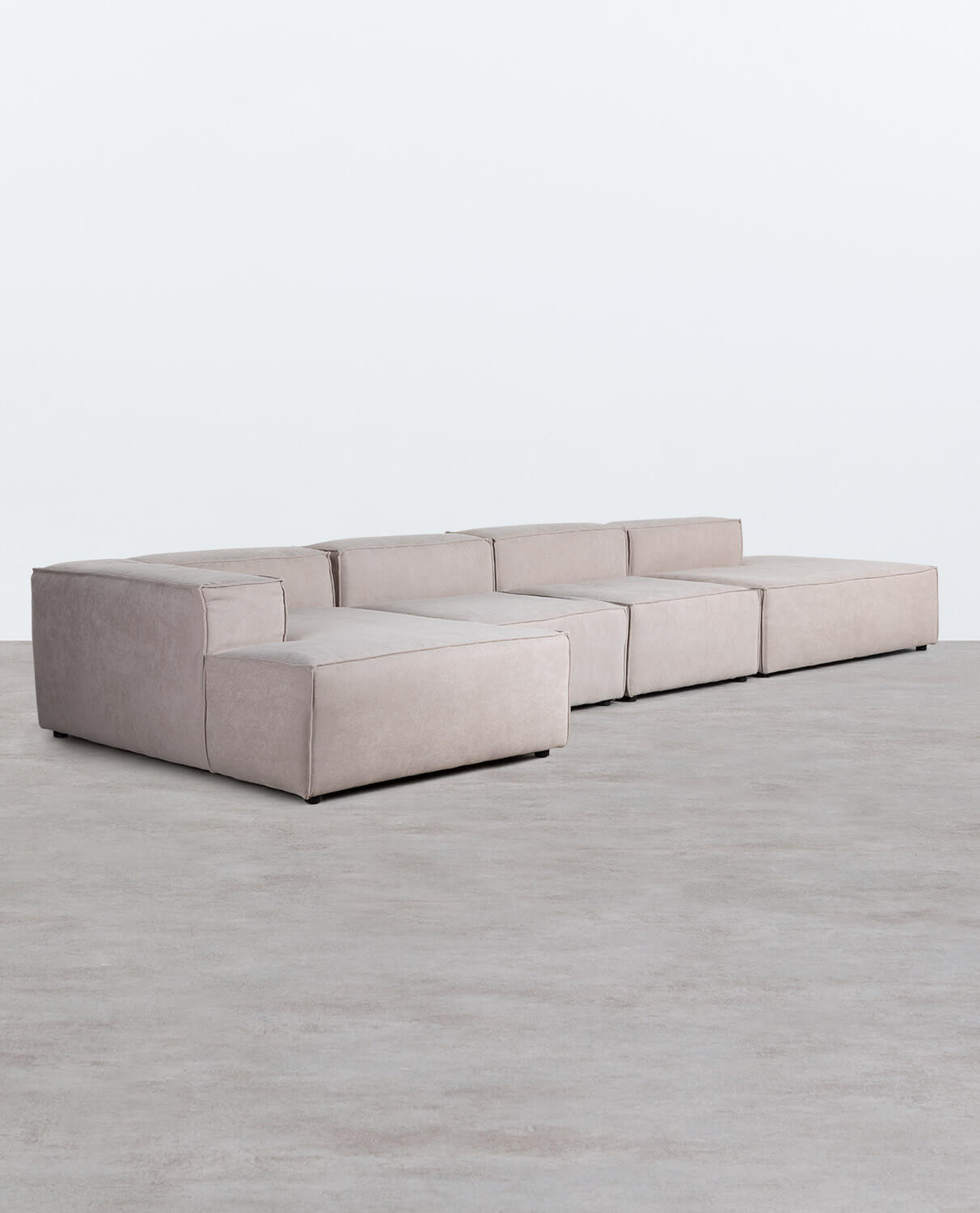 4-teiliges modulares Sofa mit Chaiselongue und Stoffdiwan Jordan XL, Galeriebild 2