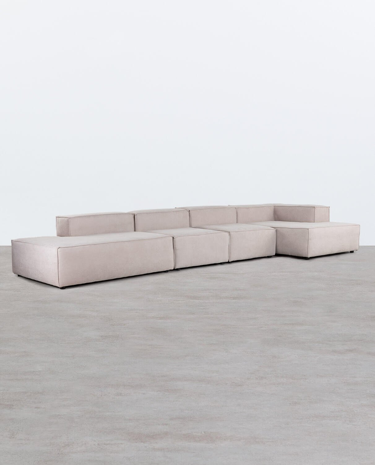 4-teiliges modulares Sofa mit Chaiselongue und Stoffdiwan Jordan XL, Galeriebild 2