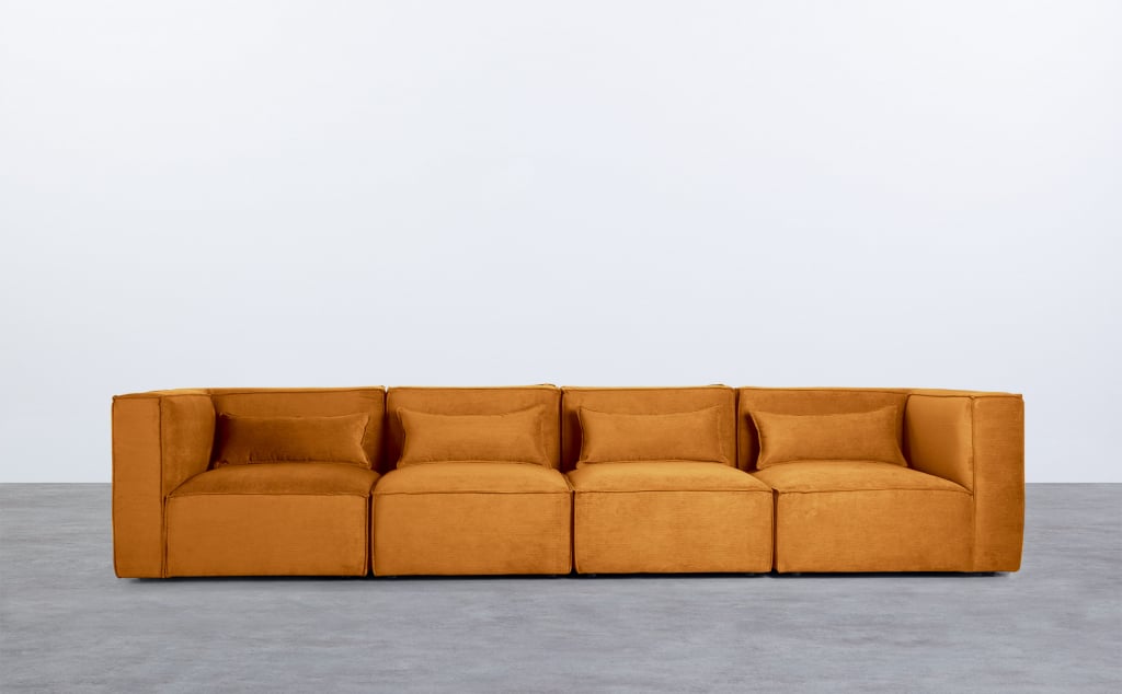 Modulares Sofa 4-Teilig mit 2 Ecksesseln aus Kord Kilhe