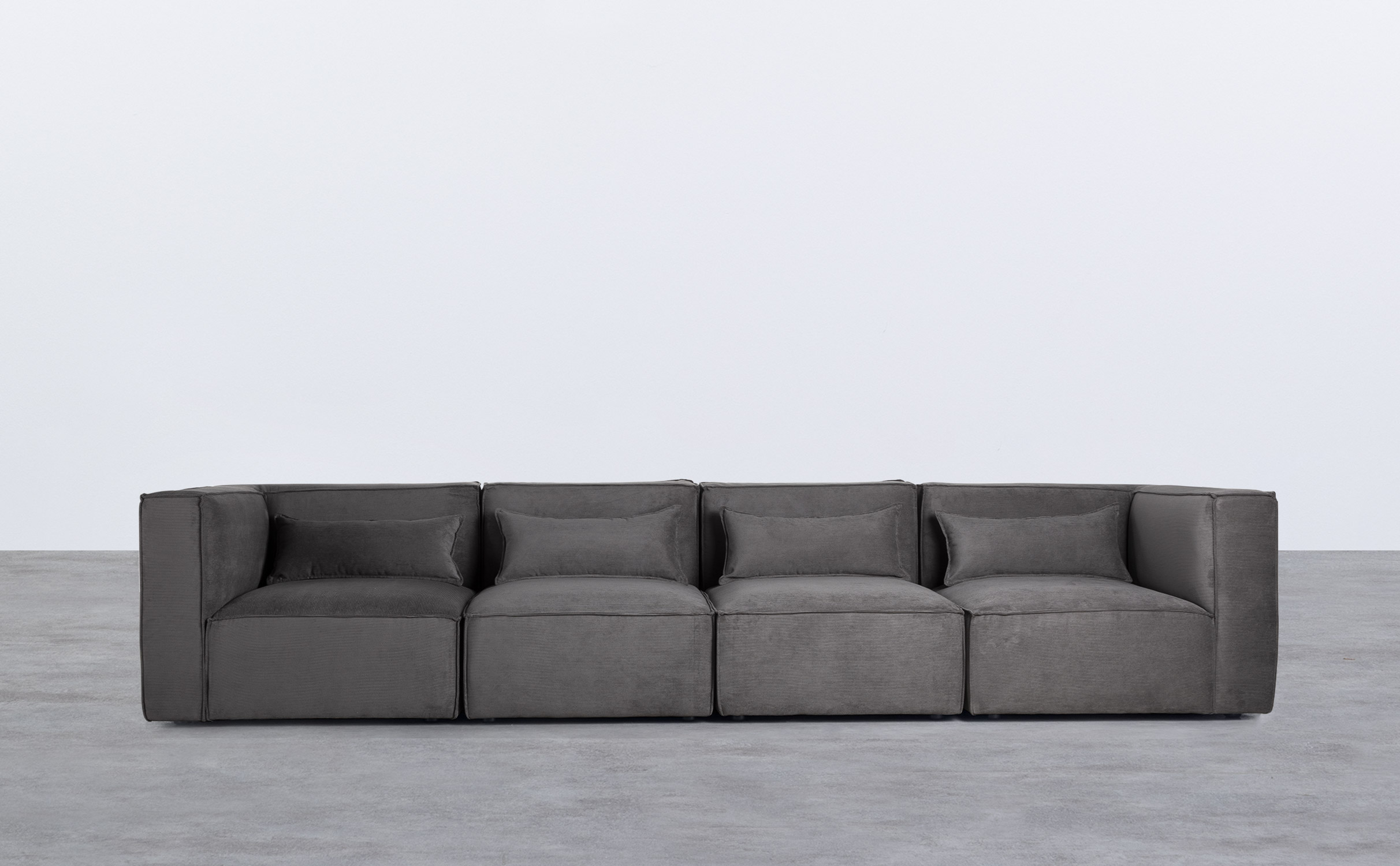 Modulares Sofa 4-Teilig mit 2 Ecksesseln aus Kord Kilhe, Galeriebild 1