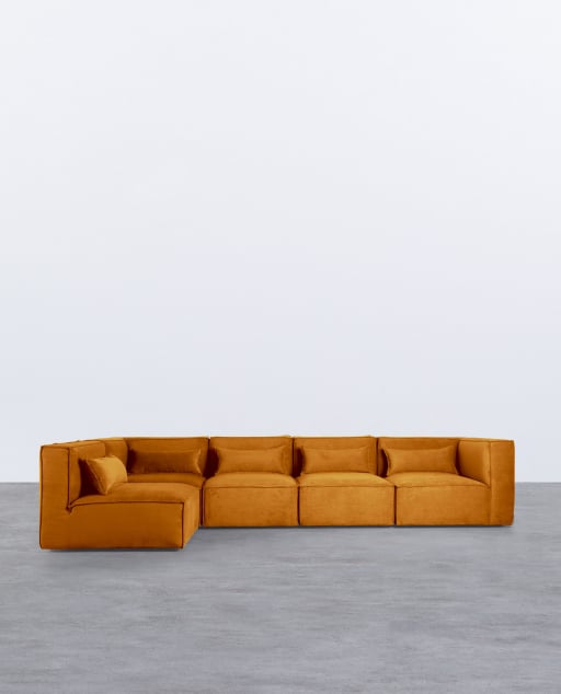 Modulares Sofa 5-Teilig mit 2 Ecksesseln aus Kord Kilhe