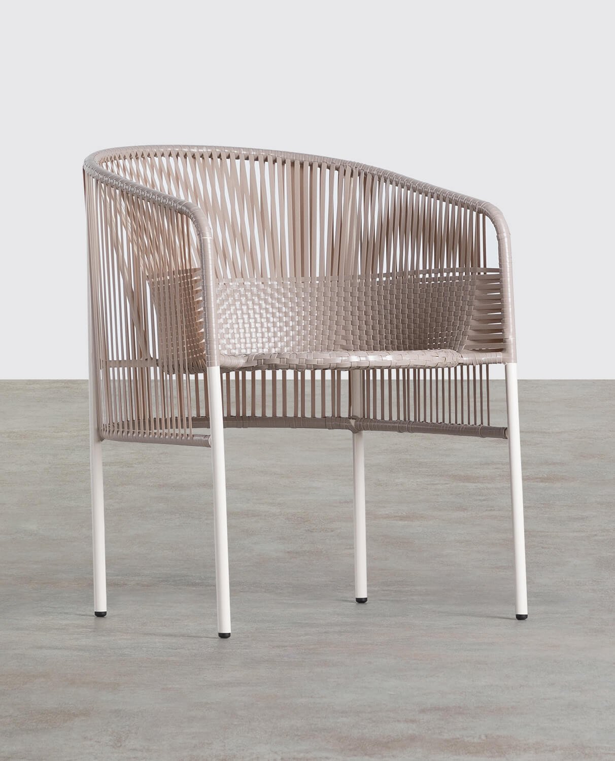 Outdoor Stuhl aus Rattan und Stahl Orka, Galeriebild 1