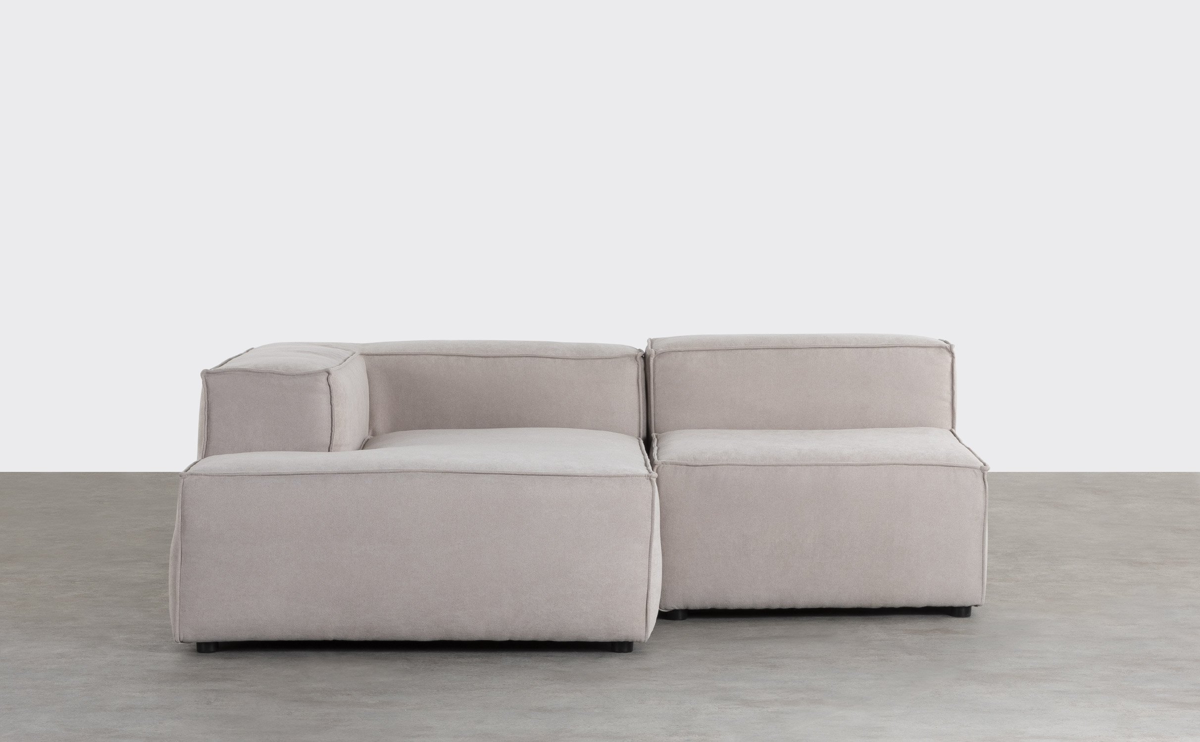 Jordan XL Modular Chaise Longue Sofa mit Stoffsessel, Galeriebild 1