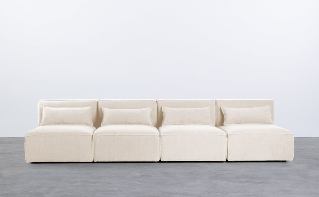 Modulares Sofa 4-Teilig aus Bouclé Stoff Kilhe