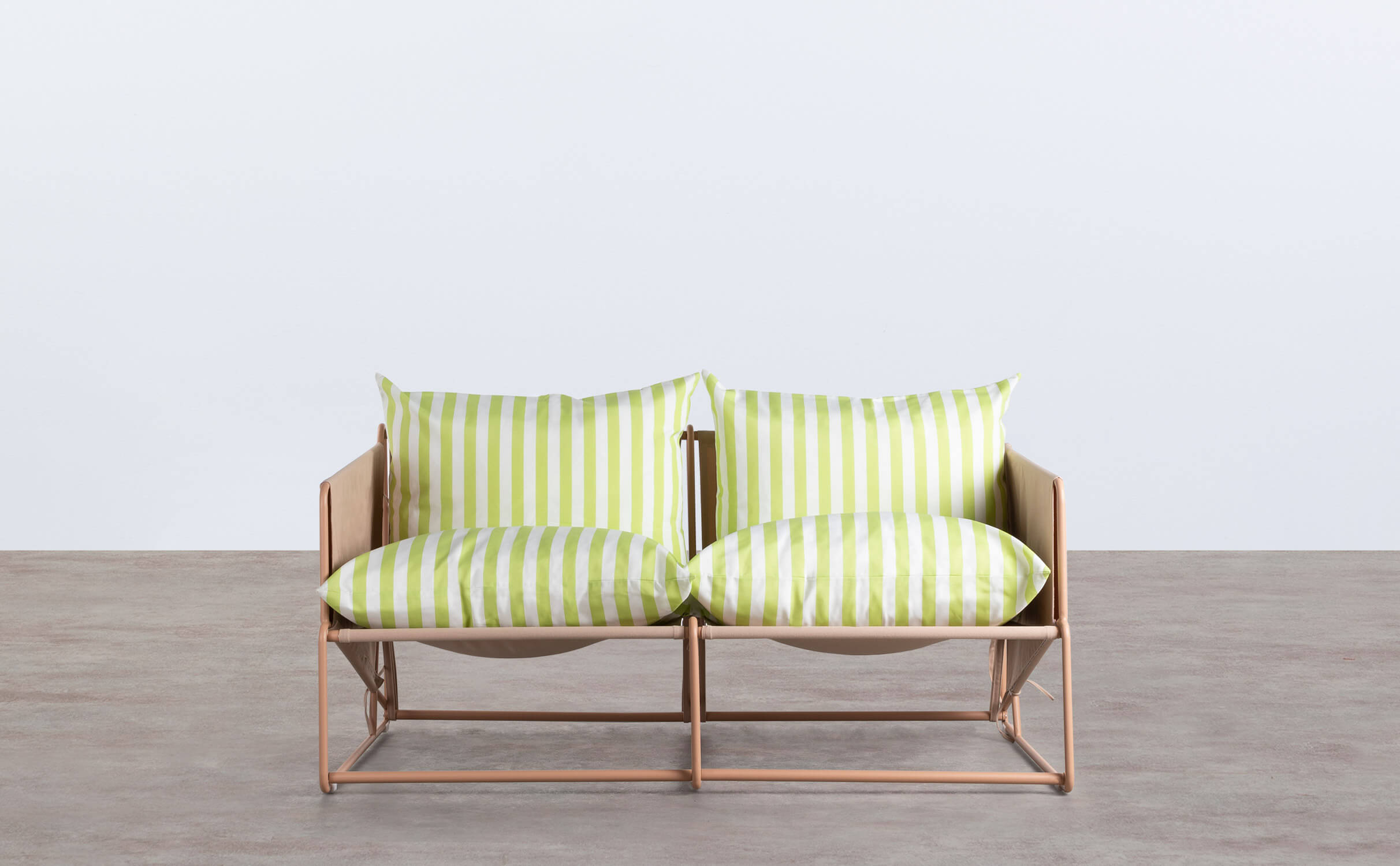 2-Sitzer-Sofa aus Eisen und Sitz aus Stoff Rin, Galeriebild 1