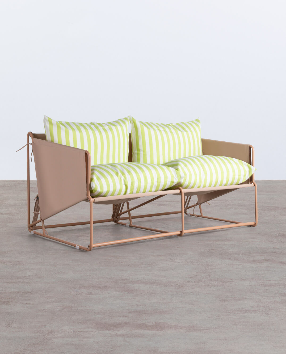 2-Sitzer-Sofa aus Eisen und Sitz aus Stoff Rin, Galeriebild 2