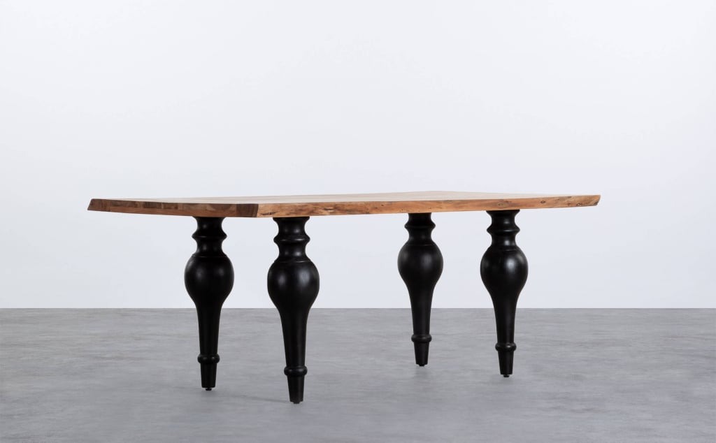 Rechteckiger Esstisch aus Akazienholz (200x100 cm) Marin