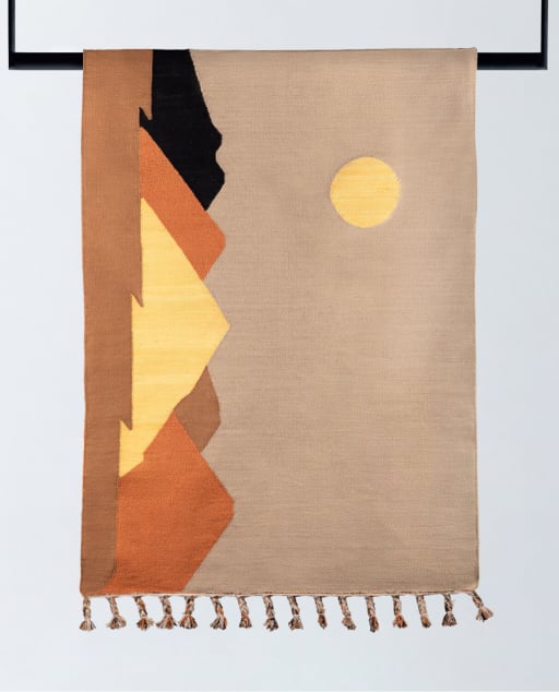 Handgefertigter Teppich aus Wolle und Baumwolle (262X162 cm) Tanya