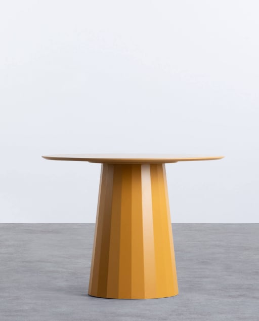 Runder Esstisch aus Holz und Metall (Ø100 cm) Irem