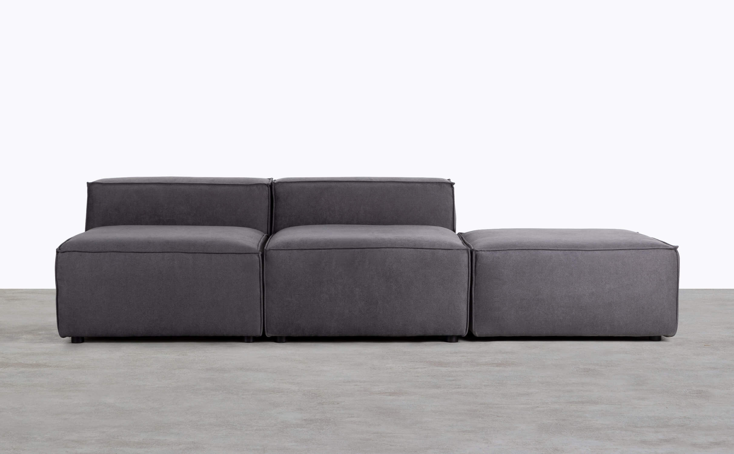 Jordan XL 2 Stück Modular Sofa Sessel mit Stoff Pouf, Galeriebild 1
