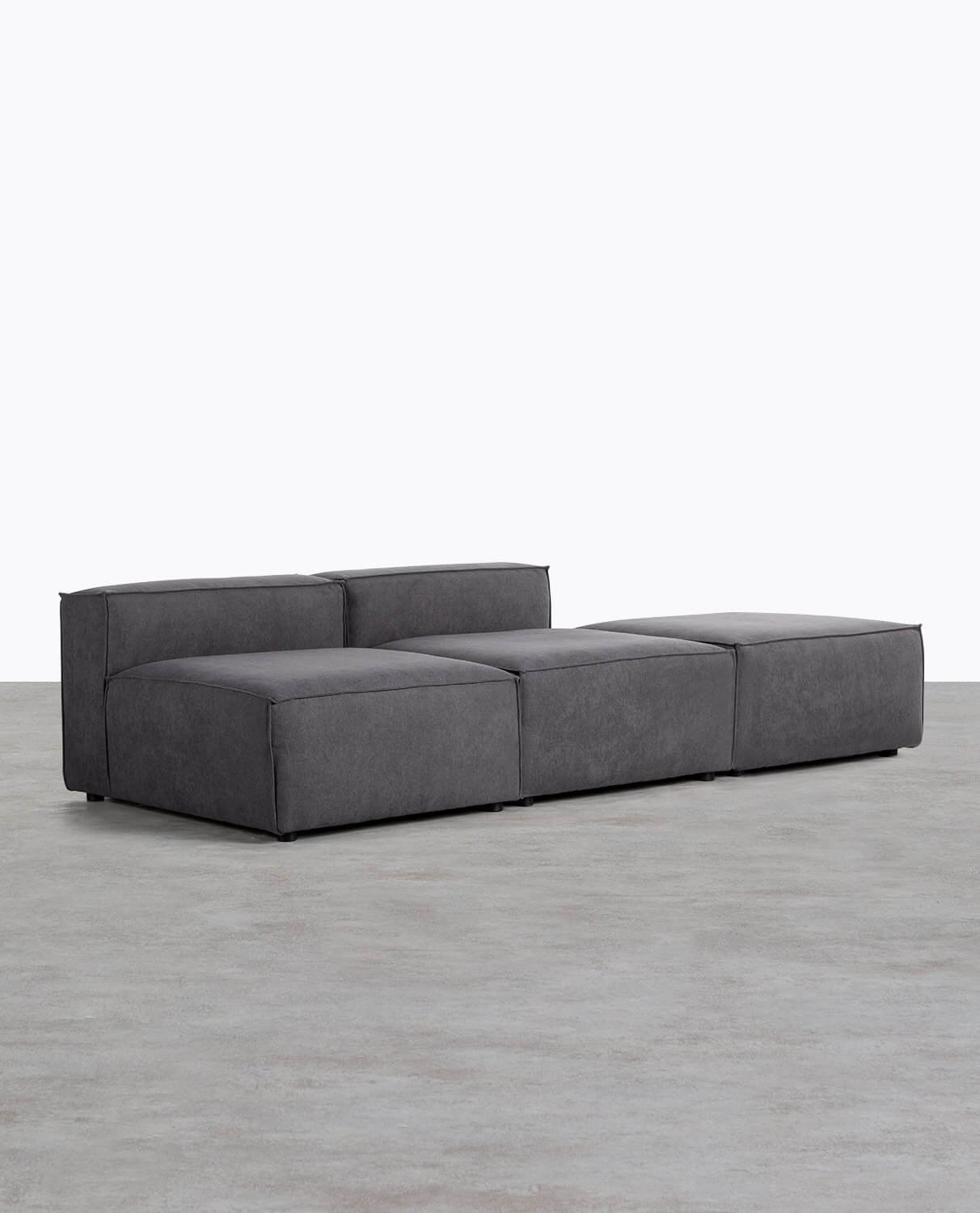 Jordan XL 2 Stück Modular Sofa Sessel mit Stoff Pouf, Galeriebild 2