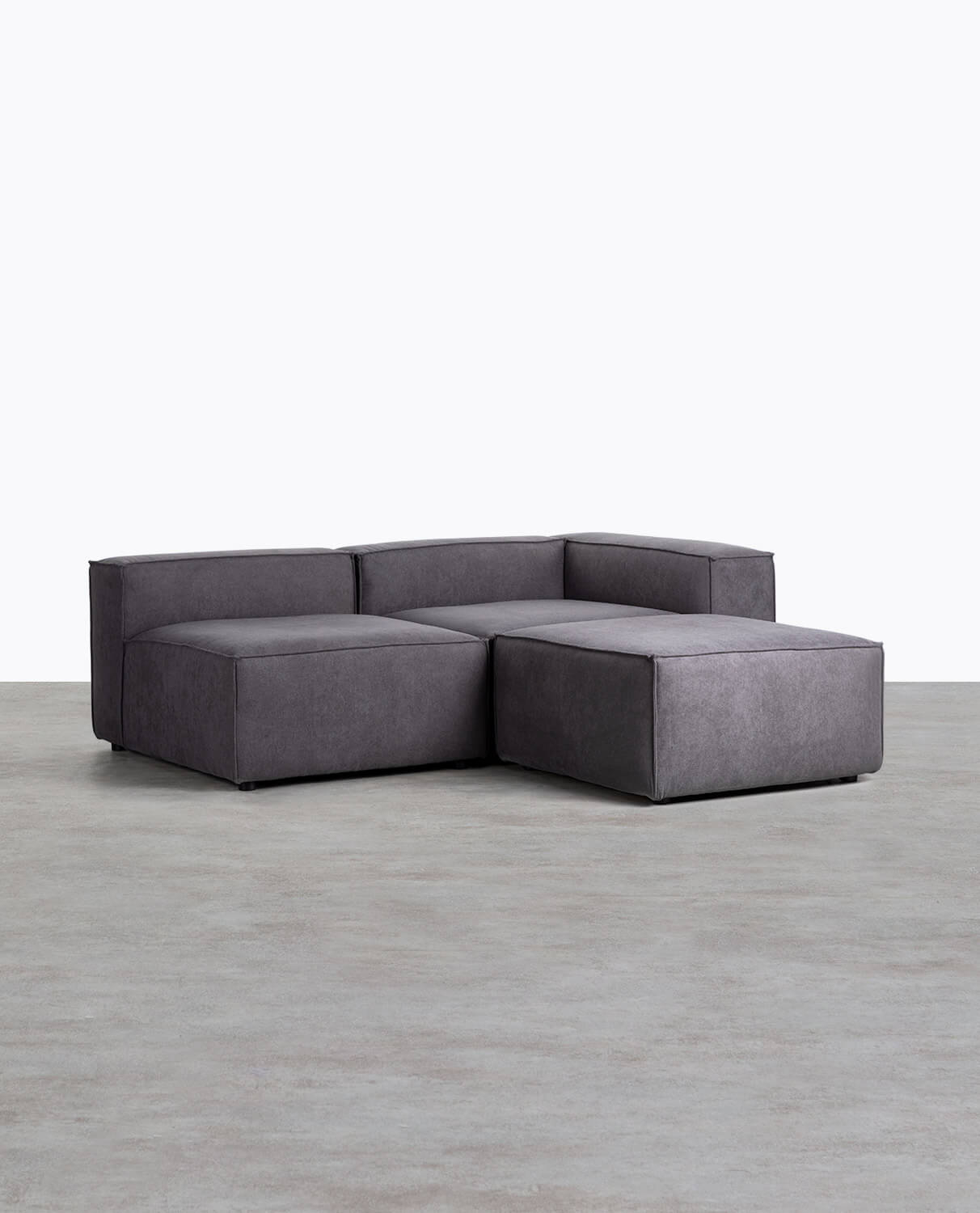 Modulares 2er-Sofa, Sessel und Eckelement mit Jordan XL-Stoffsofa, Galeriebild 2