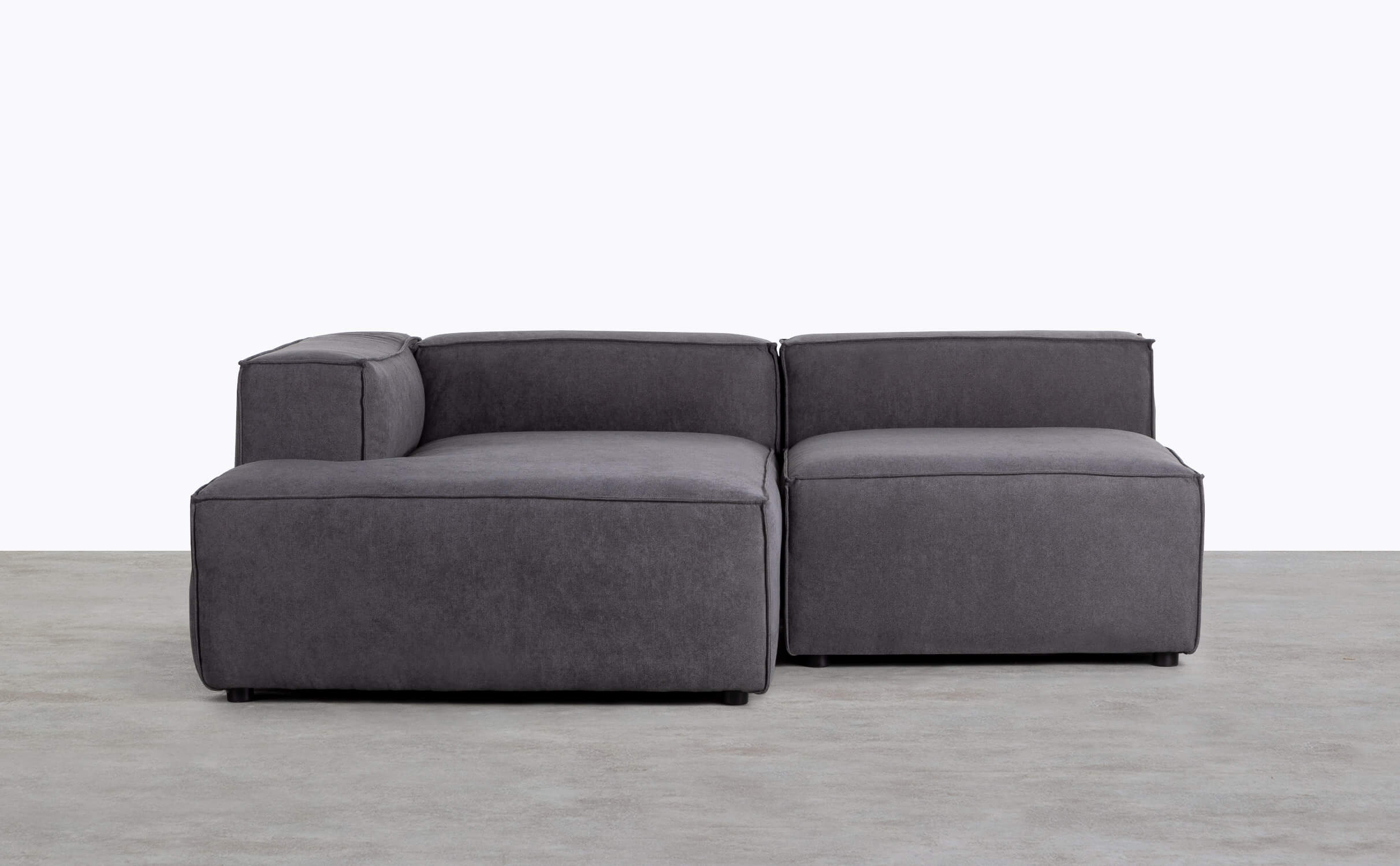 Jordan XL Modular Chaise Longue Sofa mit Stoffsessel, Galeriebild 1