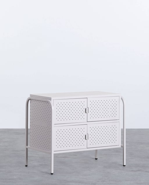 Lagerschrank aus laminiertem Stahl Atiel - Grau Concrete