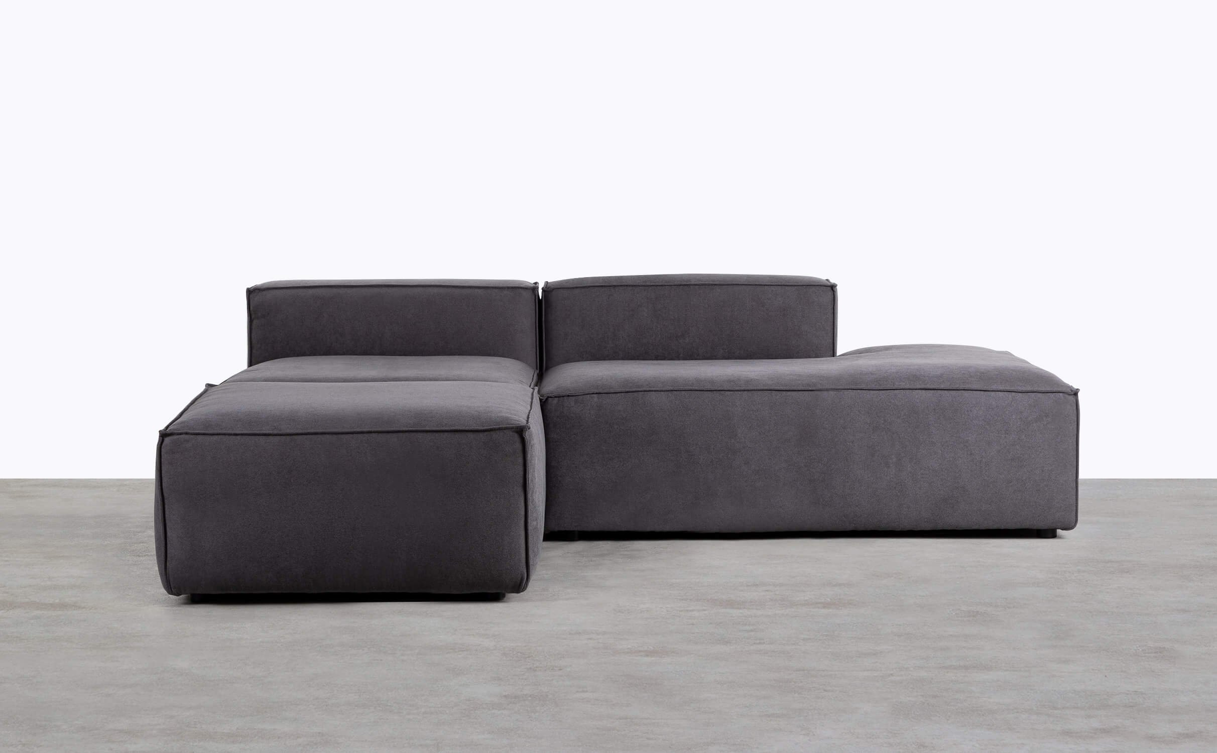 Jordan XL 3-tlg. modulares Sofa, Sessel und Diwan mit Pouf aus Stoff, Galeriebild 1