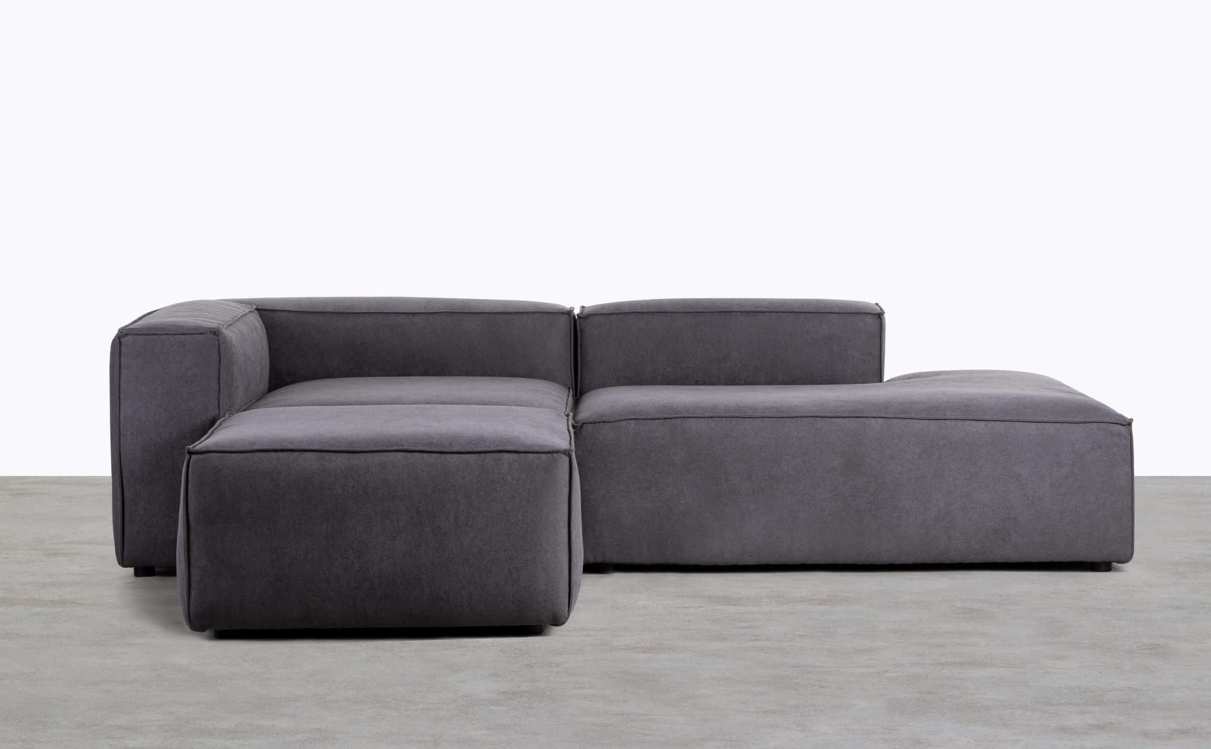 3 Stück Modular Sofa Ecksessel und Diwan mit Stoff Puff Jordan XL, Galeriebild 1