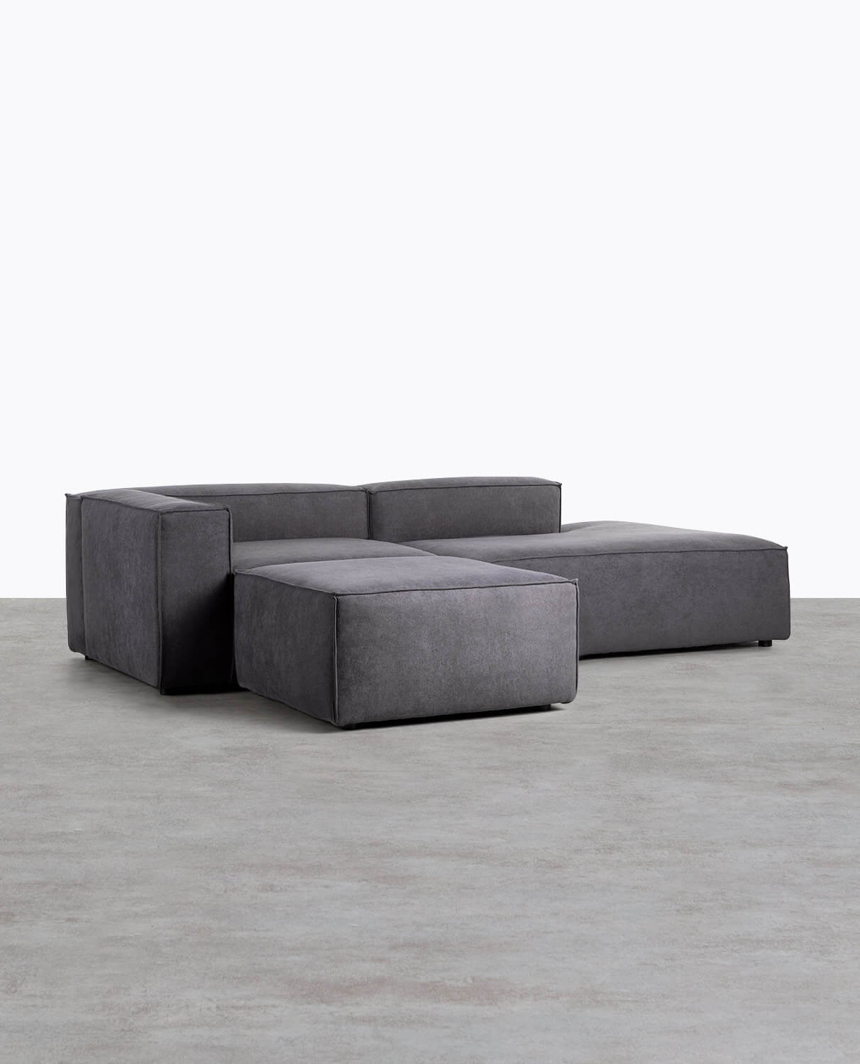 3 Stück Modular Sofa Ecksessel und Diwan mit Stoff Puff Jordan XL, Galeriebild 2