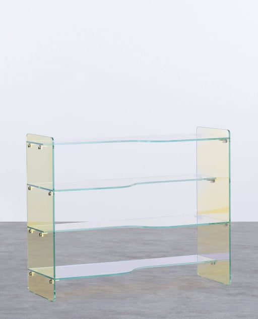 Bücherregal Schillerndem aus gehärtetem Glas (110x40) Iris 