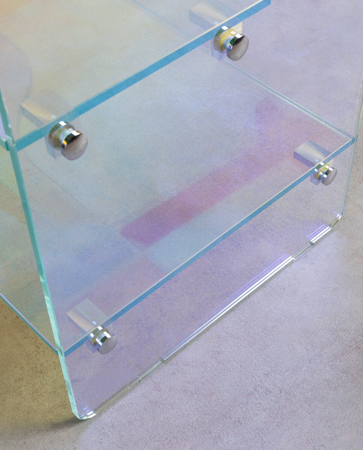 Ablage aus gehärtetem Glas (110x40 cm) Iris , Galeriebild 6